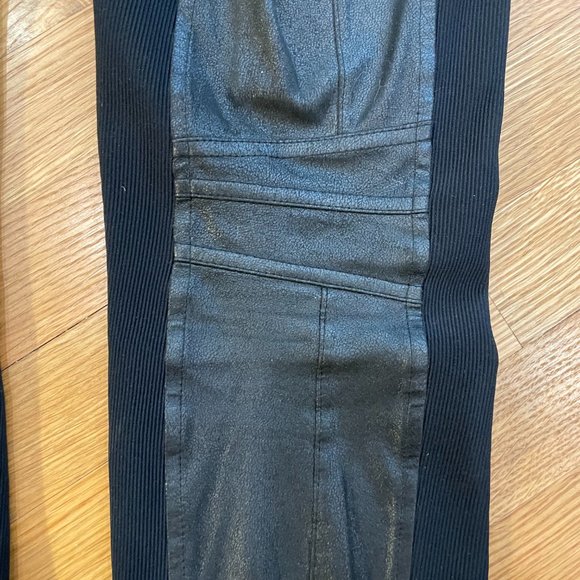 BCBGMaxAzria Faux Leather Contrast Panel Leggings - Picture 9 of 9